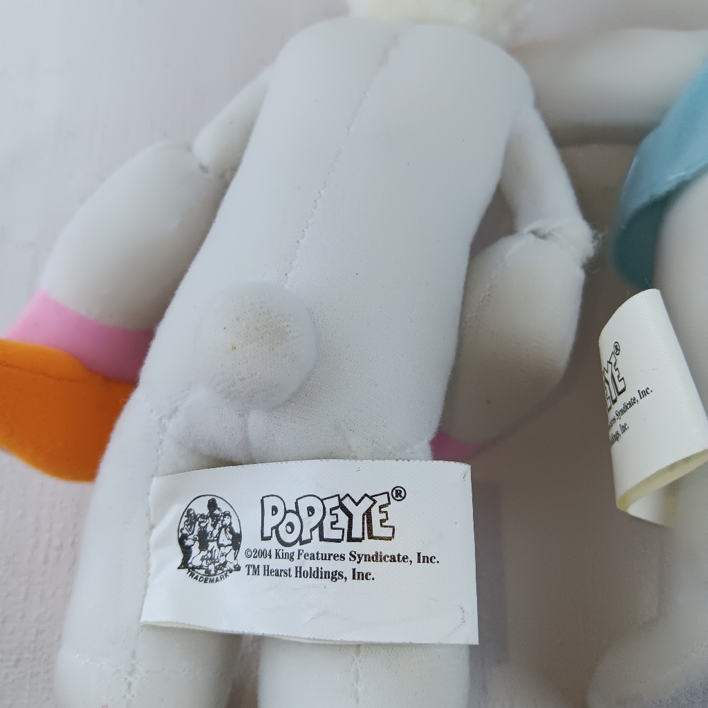 Popeye's Popeye An Wimpy As Bunny Rabbit plush 12" basket w hamburger plush 2004 - Picture 12 of 15